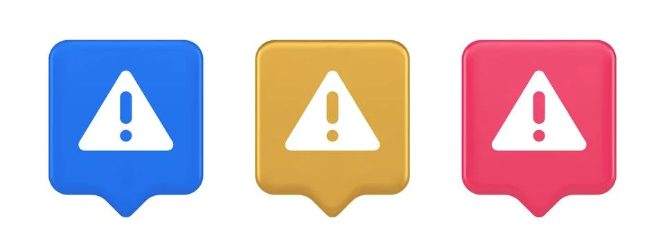 Exclamation point triangle button attention advice mark dangerous important i Stock Illustration