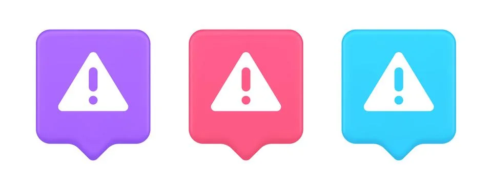 Exclamation point triangle button attention advice mark dangerous important i Stock Illustration