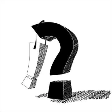 Exclamation point vs exclamation point Illustrazione stock