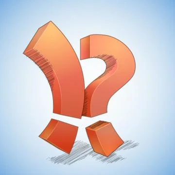 Exclamation point vs question mark Illustrazione stock