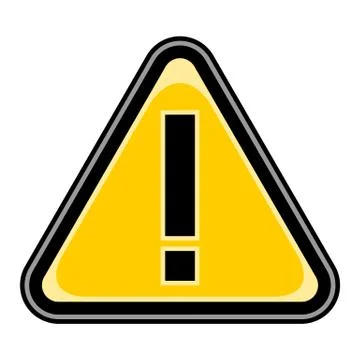 Exclamation Point Warning Attention Hazard Sign Иллюстрация