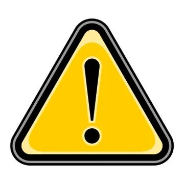 Exclamation Point Warning Attention Hazard Sign Stock Illustration