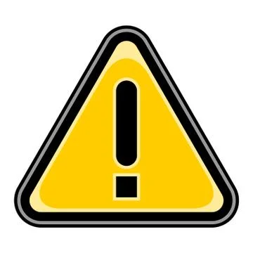 Exclamation Point Warning Attention Hazard Sign Stock Illustration