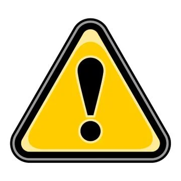 Exclamation Point Warning Attention Hazard Sign Illustrazione stock