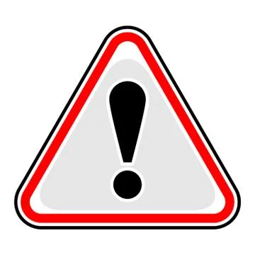 Exclamation Point Warning Attention Hazard Sign Stock Illustration