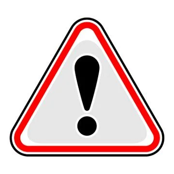 Exclamation Point Warning Attention Hazard Sign 스톡 일러스트