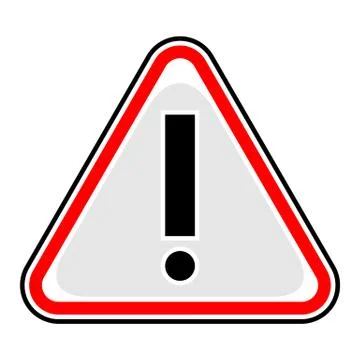 Exclamation Point Warning Attention Hazard Sign Illustrazione stock