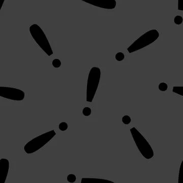 The exclamation point web icon. flat design. Seamless gray pattern. Illustrazione stock