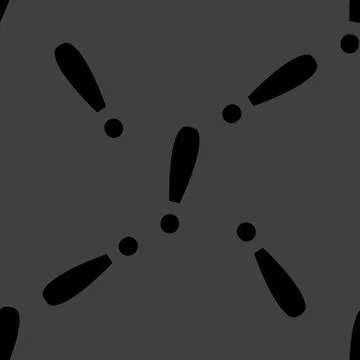 The exclamation point web icon. flat design. Seamless gray pattern. Illustrazione stock