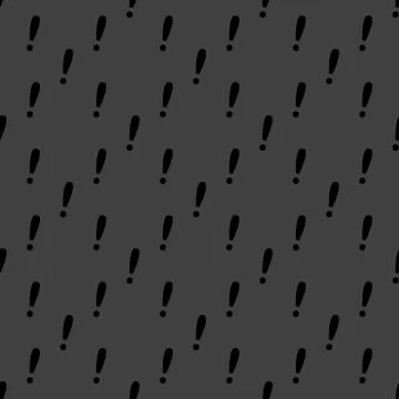 The exclamation point web icon. flat design. Seamless gray pattern. Illustrazione stock