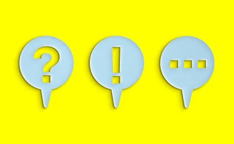 Exclamation question yellow back Illustrazione stock