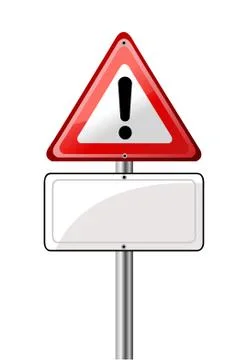 Exclamation road sign Stock Illustration