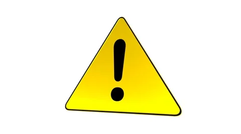 Exclamation Sign 2 (Loop with Matte) Video stock 1071424