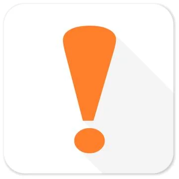 Exclamation sign flat icon Stock Illustration