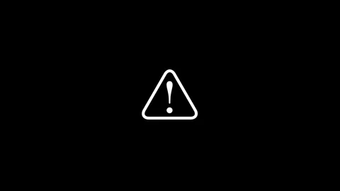 Exclamation sign icon, danger, warning, risk alert concepts icon animated video Stock Footage 308241559