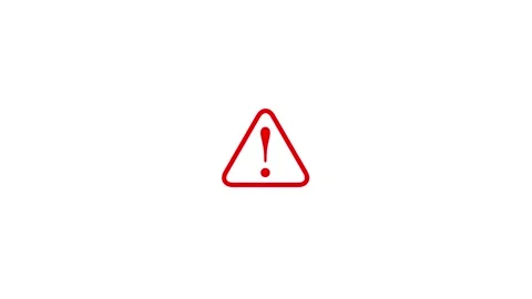 Exclamation sign icon, danger, warning, risk alert concepts icon animated video Stock Footage 308241561