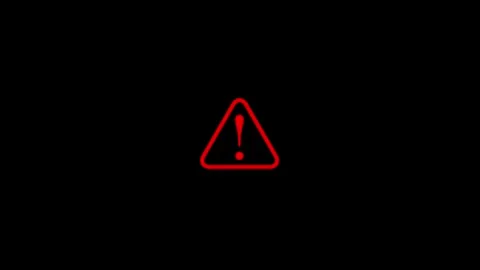 Exclamation sign icon, danger, warning, risk alert concepts icon animated video Stock Footage 308241565
