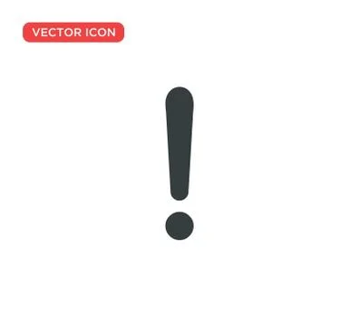 Exclamation Sign Icon Vector Illustration Design Stock Illustration