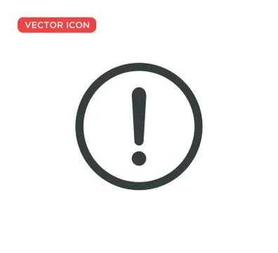 Exclamation Sign Icon Vector Illustration Design Stock Illustration