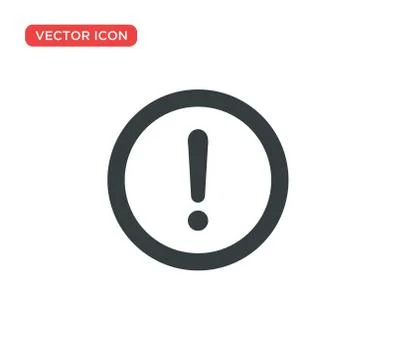 Exclamation Sign Icon Vector Illustration Design Stock Illustration