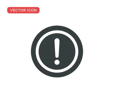 Exclamation Sign Icon Vector Illustration Design Stock Illustration