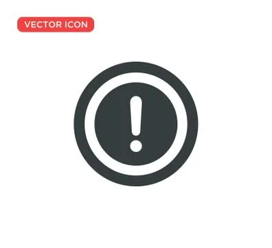 Exclamation Sign Icon Vector Illustration Design Illustrazione stock