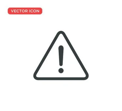Exclamation Sign Icon Vector Illustration Design Stock Illustration