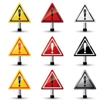 Exclamation sign Stock Illustration