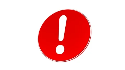 Exclamation Sign (Loop with Matte) 스톡 동영상 1071415