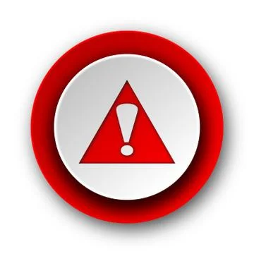 Exclamation sign red modern web icon on white background. 库存插图