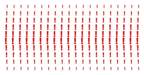 Exclamation Sign Shape Halftone Pattern Stock Illustration