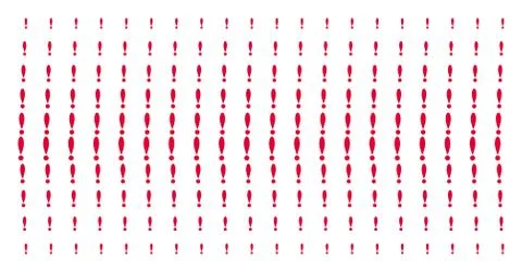 Exclamation Sign Shape Halftone Pattern Stock Illustration