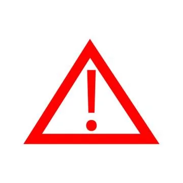 Exclamation sign in triangle Stock Illustration