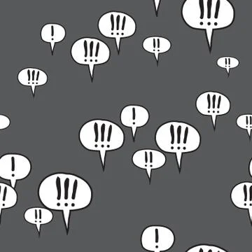 Exclamation Text Signs Gray Pattern Stock-Illustration