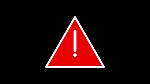 Exclamation with triangle icon animation on a white background. Video stock 299569519