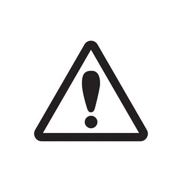 Exclamation vector icon attention logo warning for graphic design, logo, web Illustrazione stock