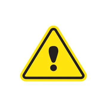 Exclamation vector icon attention logo warning for graphic design, logo, web Stockillustratie
