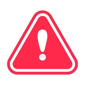 Exclamation vector icon attention logo warning for graphic design, logo, web Stock Illustration