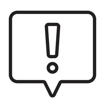 Exclamation vector icon attention logo warning speech bubble important round Stockillustratie