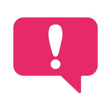 Exclamation vector icon attention logo warning speech bubble important round Stock Illustration