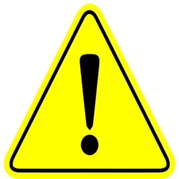 Exclamation Warning Sign Yellow Vector Illustration Stock Illustration