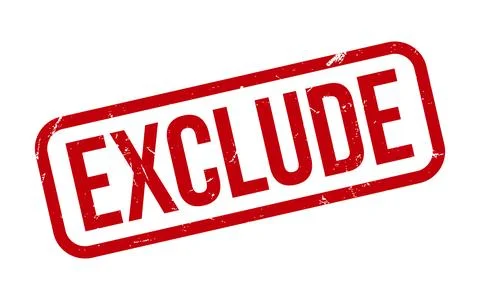 Exclude Rubber Stamp Seal Vector Stock Illustration