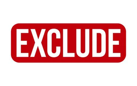 Exclude Rubber Stamp Seal Vector Stock Illustration