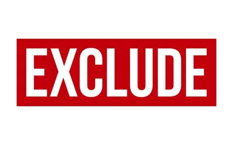 Exclude Rubber Stamp Seal Vector Stock Illustration