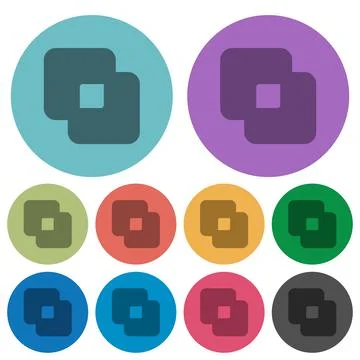 Exclude shapes color darker flat icons Stock Illustration