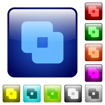 Exclude shapes color square buttons Stock Illustration