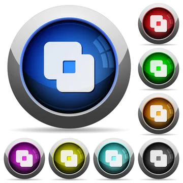 Exclude shapes round glossy buttons 스톡 일러스트