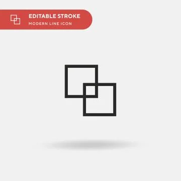 Exclude Simple vector icon. Illustration symbol design template for web mobil Stock Illustration