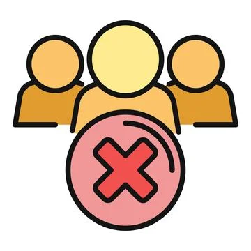Excluding group members from a social network 스톡 일러스트