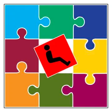 Excluding Person with Disability Stock Illustration